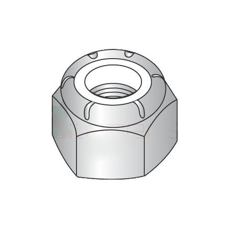 NEWPORT FASTENERS Nylon Insert Lock Nut, 3/8"-16, 316 Stainless Steel, Not Graded, Plain, 500 PK 131483